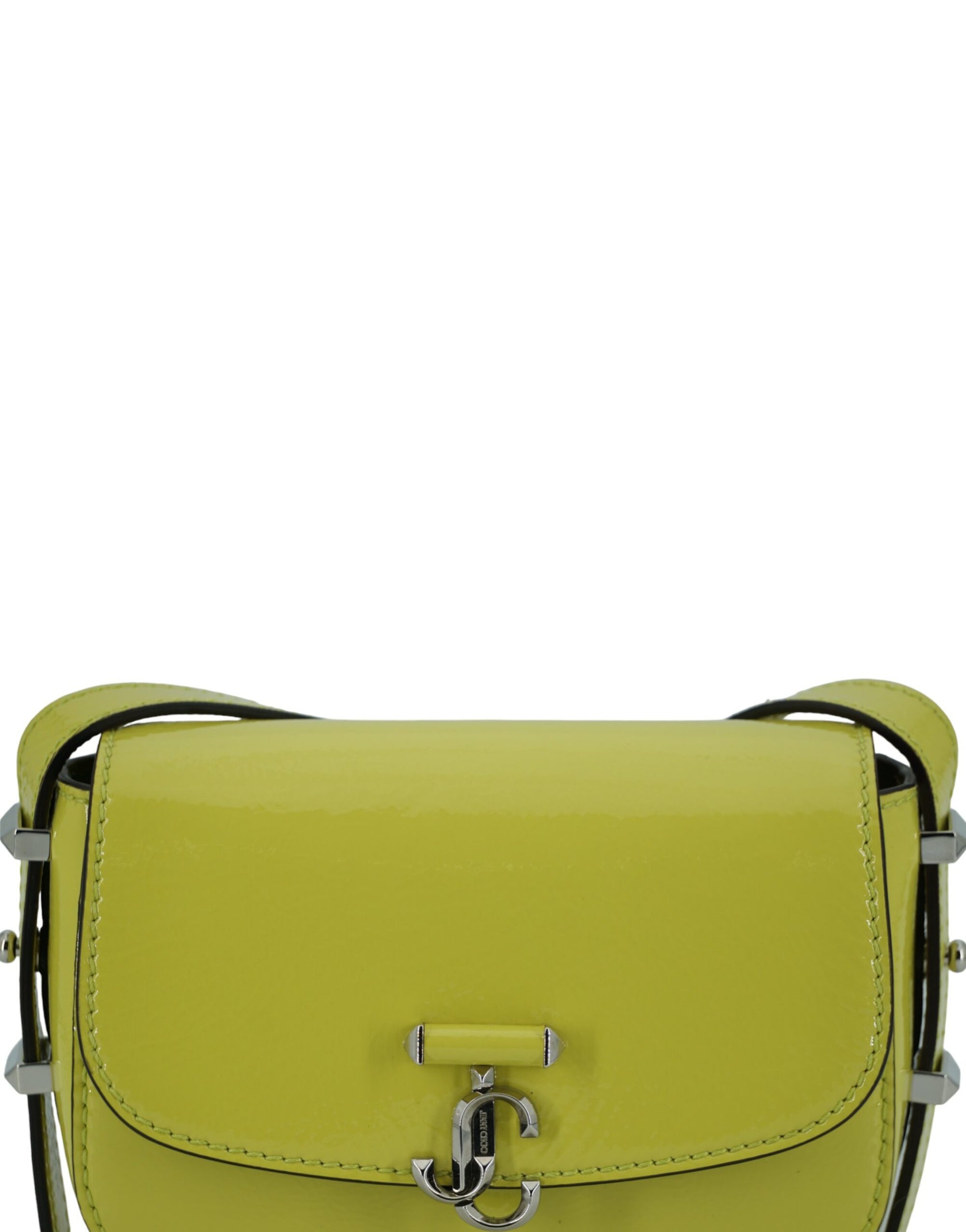 Petit sac à bandoulière Jimmy Choo en cuir jaune citron