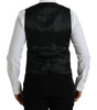 Dolce & Gabbana Black Wool Formal Dress Waistcoat Vest