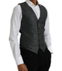 Dolce & Gabbana Gray Wool Formal Dress Waistcoat Vest