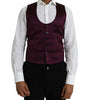 Dolce & Gabbana Maroon Satin Silk Waistcoat Dress Formal Vest