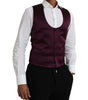 Dolce & Gabbana Maroon Satin Silk Waistcoat Dress Formal Vest