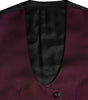 Dolce & Gabbana Maroon Satin Silk Waistcoat Dress Formal Vest