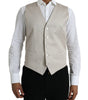 Dolce & Gabbana Off White Cotton Waistcoat Dress Formal Vest