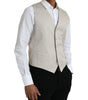 Dolce & Gabbana Off White Cotton Waistcoat Dress Formal Vest
