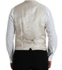 Dolce & Gabbana Off White Cotton Waistcoat Dress Formal Vest