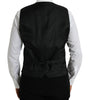 Dolce & Gabbana Black Wool Waistcoat Dress Formal Vest