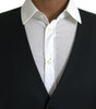 Dolce & Gabbana Black Wool Waistcoat Dress Formal Vest