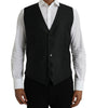 Dolce & Gabbana Black Wool Waistcoat Dress Formal Vest