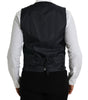Dolce & Gabbana Black Wool Waistcoat Dress Formal Vest