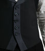 Dolce & Gabbana Black Wool Waistcoat Dress Formal Vest