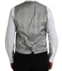 Dolce & Gabbana Light Gray Wool Formal Dress Waistcoat Vest