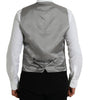 Dolce & Gabbana Light Gray Wool Formal Dress Waistcoat Vest