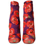 Dolce & Gabbana Purple Floral Jersey Stretch Boots Shoes