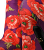 Dolce & Gabbana Purple Floral Jersey Stretch Boots Shoes