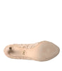 Dolce & Gabbana Beige Stretch Taormina Lace Boots Shoes