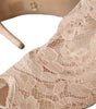Dolce & Gabbana Beige Stretch Taormina Lace Boots Shoes