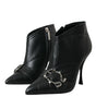 Dolce & Gabbana Black Devotion Quilted Buckled Boots Shoes
