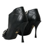 Dolce & Gabbana Black Devotion Quilted Buckled Boots Shoes