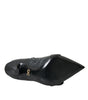 Dolce & Gabbana Black Devotion Quilted Buckled Boots Shoes
