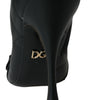 Dolce & Gabbana Black Devotion Quilted Buckled Boots Shoes