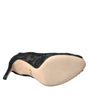 Dolce & Gabbana Black Stretch Taormina Lace Boots Shoes