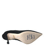 Dolce & Gabbana Black Stiletto Heels Mid Calf Boots Shoes