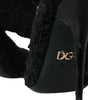 Dolce & Gabbana Black Stiletto Heels Mid Calf Boots Shoes