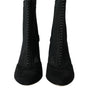 Dolce & Gabbana Black Mesh Stiletto Heels Ankle Boots Shoes