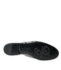 Dolce & Gabbana Gray Jacquard Crystal Mule Flat Sandals Shoes
