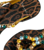 Dolce & Gabbana Mustard Crystal Calf Leather Beachwear Shoes