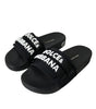 Dolce & Gabbana Black Neoprene Slides Flats Beachwear Shoes