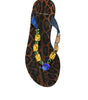 Chaussures de plage Dolce &amp; Gabbana en cuir de veau bleu cristal
