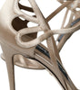 Dolce & Gabbana Beige Leather Strappy Heels Sandals Shoes