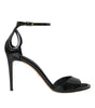 Dolce & Gabbana Black KEIRA Leather Heels Sandals Shoes