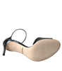 Dolce & Gabbana Black KEIRA Leather Heels Sandals Shoes