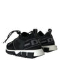 Dolce & Gabbana Black Mesh Sorrento Trekking Sneakers Shoes