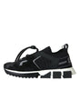 Dolce & Gabbana Black Mesh Sorrento Trekking Sneakers Shoes