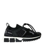 Dolce & Gabbana Black Mesh Sorrento Trekking Sneakers Shoes