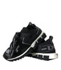 Dolce & Gabbana Black Mesh Sorrento Trekking Sneakers Shoes