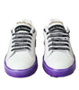 Dolce & Gabbana White Leather Portofino Low Top Sneakers Shoes