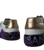 Dolce & Gabbana White Leather Portofino Low Top Sneakers Shoes