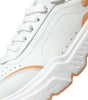 Dolce & Gabbana White Peach DAYMASTER Leather Sneakers Shoes