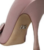 Dolce & Gabbana Pink Satin Crystal High Heels Pumps Shoes