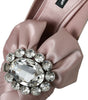 Dolce & Gabbana Pink Satin Crystal High Heels Pumps Shoes