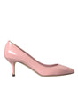 Dolce & Gabbana Light Pink Patent Leather Heels Pumps Shoes
