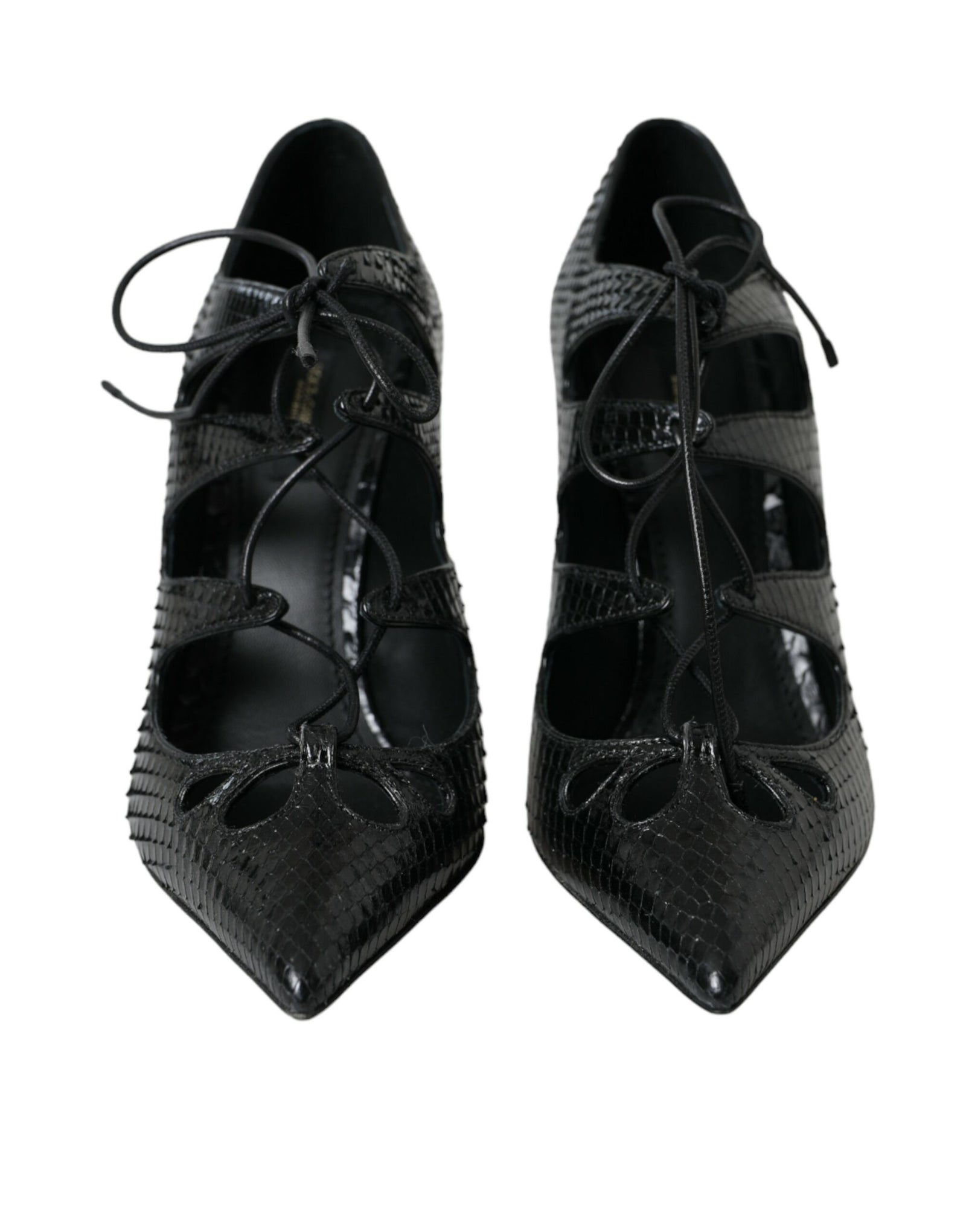 Escarpins Mary Jane en cuir python noir Dolce & Gabbana