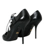 Dolce & Gabbana Black Python Leather Mary Jane Pumps Shoes