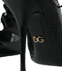 Dolce & Gabbana Black Python Leather Mary Jane Pumps Shoes