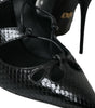 Dolce & Gabbana Black Python Leather Mary Jane Pumps Shoes