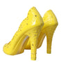 Dolce & Gabbana Yellow Crystal CINDERELLA Heels Pumps Shoes